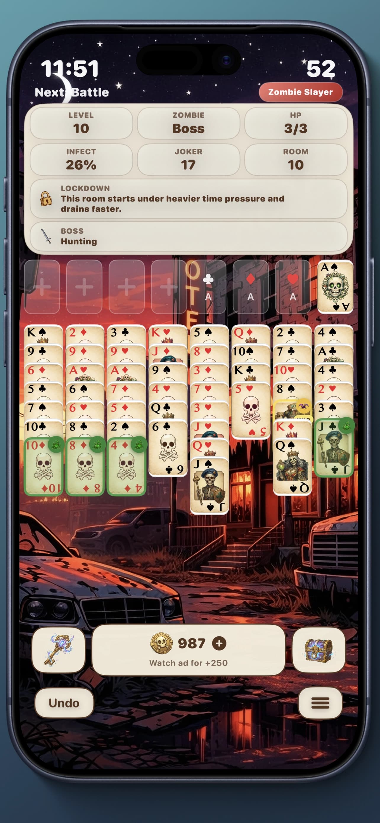 Freecell Zombie Solitaire - Thumbnail 4