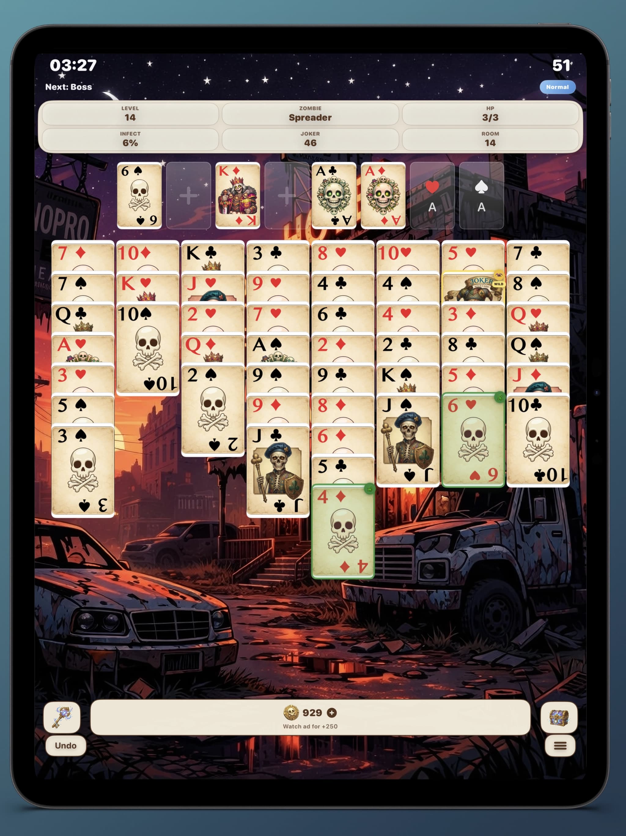 Freecell Zombie Solitaire - Thumbnail 7