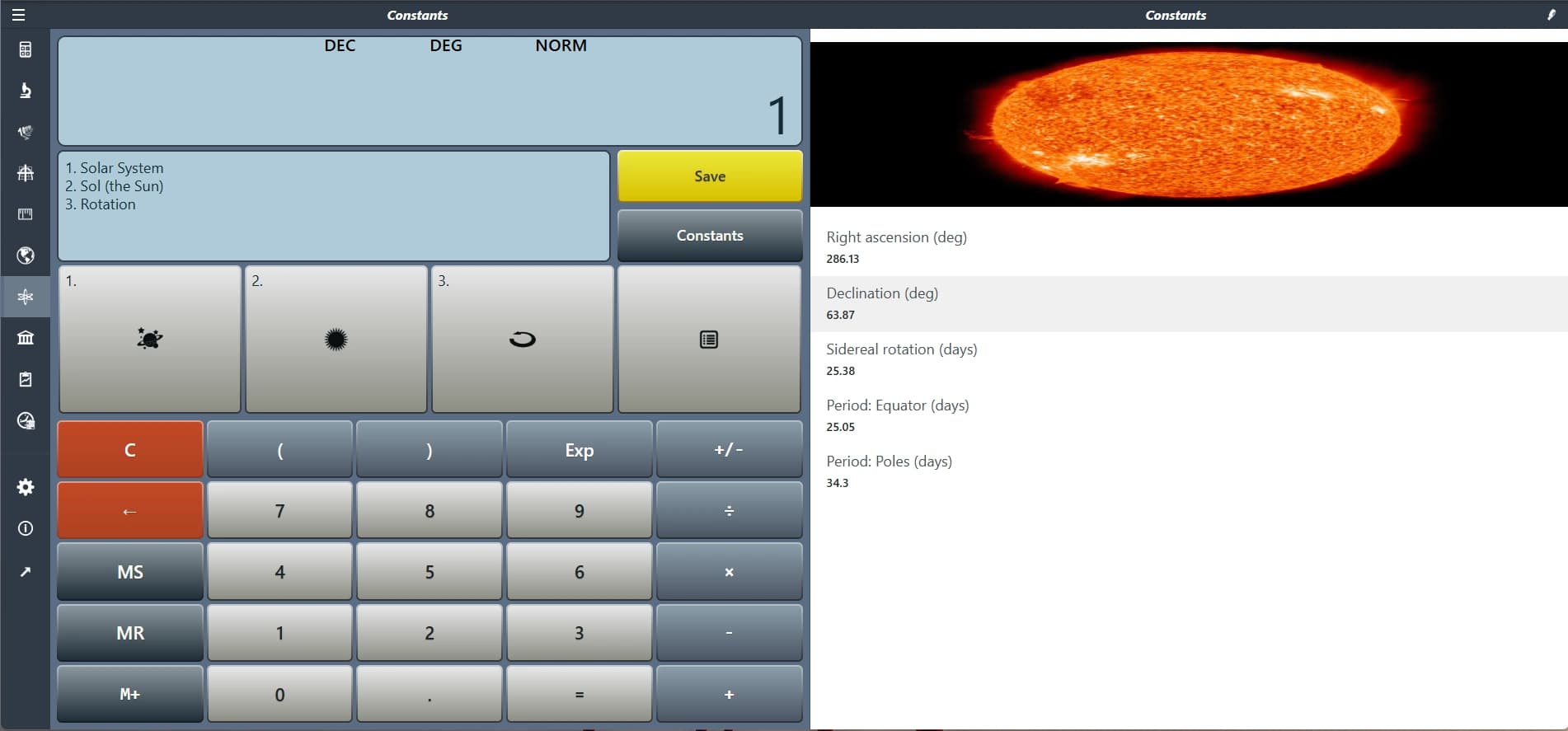 Access Hundreds of Constants with CalcPro's Constants Calculator