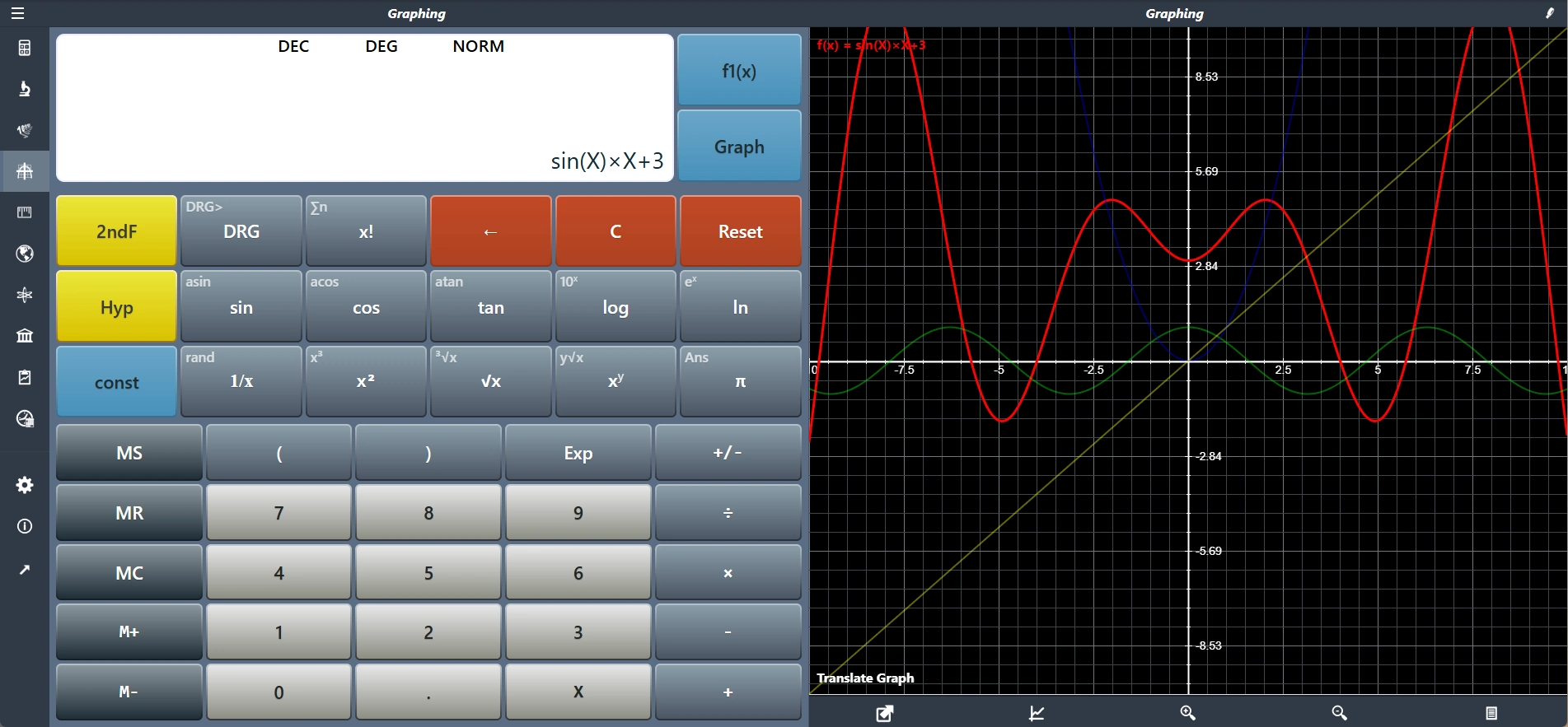 Visualize Math with CalcPro's Graphing Calculator